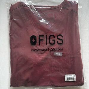 Dark Cherry Figs scrub top